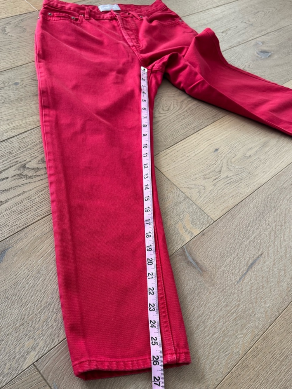 Everlane The Cheeky Jean Crop Red Size 27 - Picture 10 of 10